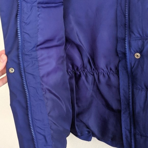 NWT Gap Women's Cobalt Blue Puffer Collared Quilted Down Vest Size Small - Picture 4 of 6
